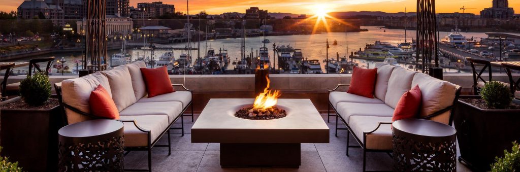 contemporary gas fire pit